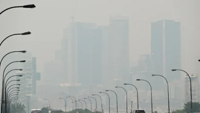 Smog warning in Montreal, Canada